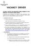 VACANCY DRIVER VACANCY NOTICE FOR INDEFINITE EMPLOYEMENT IN THE EMBASSY OF SPAIN IN ADDIS ABABA.