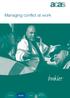Managing conflict at work. booklet