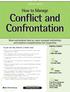 Conflict and Confrontation