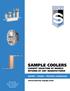 SAMPLE COOLERS LARGEST SELECTION OF MODELS OFFERED BY ANY MANUFACTURER WATER STEAM PROCESS LIQUID/GAS.