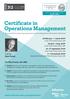 Certificate in Operations Management Successfully Translate Organisational Goals Into Operational Performance Objectives