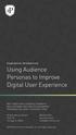Using Audience Personas to Improve Digital User Experience