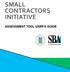 SMALL CONTRACTORS INITIATIVE ASSESSMENT TOOL USER S GUIDE