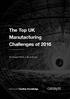 The Top UK Manufacturing Challenges of 2016
