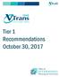 Tier 1 Recommendations October 30, 2017
