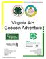 Virginia 4-H Geocoin Adventure