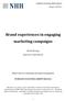 Brand experiences in engaging marketing campaigns