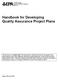 Handbook for Developing Quality Assurance Project Plans