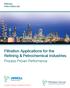 Filtration Applications for the Refining & Petrochemical Industries