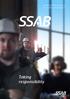 Taking responsibility. Understanding and using the SSAB Code of Conduct