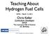 Teaching About Hydrogen Fuel Cells