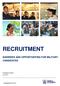 RECRUITMENT BARRIERS AND OPPORTUNITIES FOR MILITARY CANDIDATES
