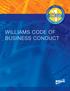 WILLIAMS CODE OF BUSINESS CONDUCT
