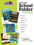 School Mate folders! Keep your students organized with.  Standard Folder 2. Handbook Folder 3. Full-Color Stock Covers 4