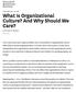 What Is Organizational Culture? And Why Should We Care?