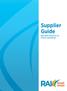 Supplier Guide. Reynolds American Inc. and its subsidiaries
