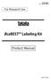 Cat. # For Research Use. BcaBEST Labeling Kit. Product Manual. v201701da