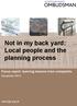 Not in my back yard: Local people and the planning process