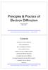 Principles & Practice of Electron Diffraction