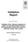 Validation Report. Report No , Revision April 2007