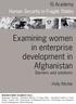 Examining women in enterprise development in Afghanistan