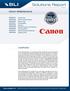 Solutions Report. Canon emaintenance OVERVIEW