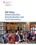 SDC Policy Democratisation, Decentralisation and Local Governance