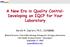 A New Era in Quality Control: Developing an IQCP for Your Laboratory