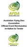 Australian Flying Disc Association Official Event Merchandise Invitation to Tender