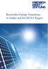 Renewable Energy Transitions in Jordan and the MENA Region