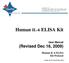 Human IL-6 ELISA Kit. User Manual (Revised Dec 16, 2009) Human IL-6 ELISA Kit Protocol. (Cat#: RAY-ELH-IL6-001)