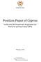 Position Paper of Cyprus