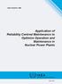 IAEA-TECDOC Application of Reliability Centred Maintenance to Optimize Operation and Maintenance in Nuclear Power Plants