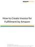 How to Create Invoice for Fulfillment by Amazon