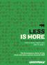 LESS IS MORE REDUCING MEAT AND DAIRY FOR A HEALTHIER LIFE AND PLANET. The Greenpeace vision of the meat and dairy system towards 2050