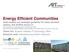 Energy Efficient Communities Case studies and strategic guidance for urban decision makers, IEA ECBCS Annex 51