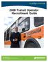 2008 Transit Operator Recruitment Guide