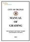 CITY OF ORANGE MANUAL OF GRADING DEPARTMENT OF PUBLIC WORKS ENGINEERING DIVISION