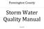 Pennington County. Storm Water Quality Manual