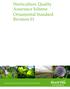 Horticulture Quality Assurance Scheme Ornamental Standard Revision 01