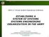 ESTABLISHNG A SYSTEM OF SYSTEMS SYSTEMS ENGINEERING ORGANIZATION IN THE ARMY