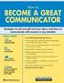 BECOME A GREAT COMMUNICATOR