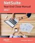 NetSuite. Year-End Close Manual 2017