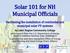 Solar 101 for NH Municipal Officials