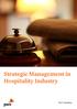 Strategic Management in Hospitality Industry