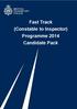 Fast Track (Constable to Inspector) Programme 2014 Candidate Pack
