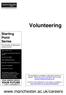 Volunteering.  Starting Point Series. The University of Manchester Careers Service