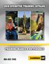 2016 OPERATOR TRAINING CATALOG TRAINING MAKES A DIFFERENCE