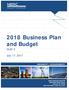 2018 Business Plan and Budget