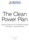 The Clean Power Plan. Opportunities for an Equitable Energy Transition in Rural America. By Tara Ritter